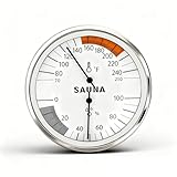 Sauna Thermometer Fahrenheit Thermometer Hygrometer for Sauna Room, Precise Temperature & Humidity Gauge Sauna Accessories for Infrared Steam Saunas, Temperature Range 70-250°F, Humidity Range 0-100%
