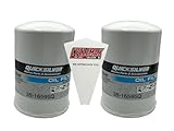 Cyclemax Two Pack compatible with Quicksilver Oil Filters 35-16595Q Contains Two Oil Filters and a