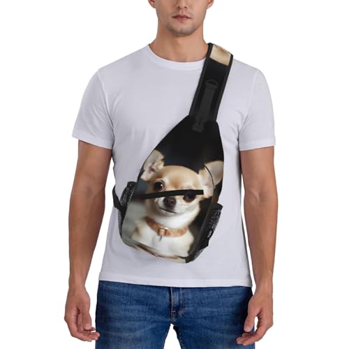 Mochila tipo bandolera urbana negra para viaje y senderismo miniatura 2