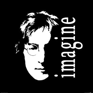 1art1 John Lennon Poster Imagine Affiche Reproduction 100×100 cm - Les Beatles, Paul McCartney, John Lennon, RIngo Starr, George Harrison