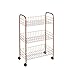 Metaltex LUGANO COPPER - Carro Multiuso con Ruedas. 3 Cestas. Color COBRE. 64x42x26 cm