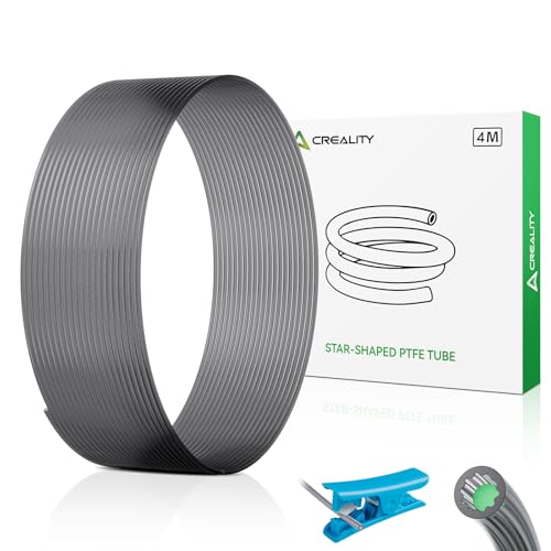 Creality PTFE Tube 4m 3D Printer Accessories, Low-Resistance Star-Shaped Inner Channel,High-Temperature Resistant Up to 