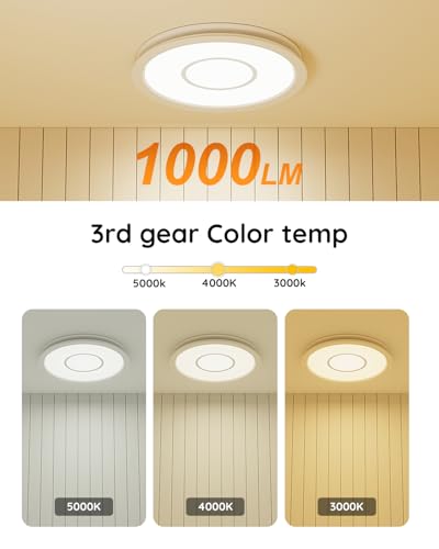 Image of Fitop Bathroom Exhaust Fan with Light, 130 CFM 47W Ceiling Mount Shower Ventilation Exhaust Fan, 1.5 Sones Bathroom Vent Fan with Light, 1100LM LED Light 3000K /4000K /5000K (Silver)