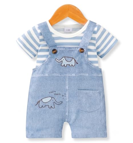 Image of Krishn Cotton Printed Dungaree Set | Kids Dress for Baby Boys and Baby Girls