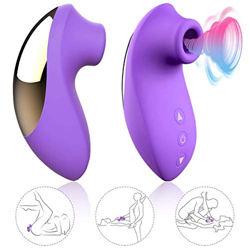 BOMBEX Clitoral Sucking Vibrator, Clit Sucker with 10 Frequencies, Waterproof & Rechargeable Clitoris Nipple Stimulator, Adult Sex Toy for Women Couple (Purple)