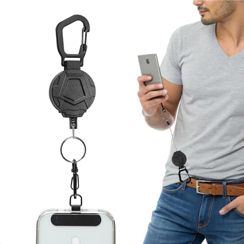 Phone Wrist Strap,2Pack Anti-Theft Phone Lanyard with 3 Tether Tabs Adjustable Hand Strap for Phone Camera Keys (Grey+Retractable Carabiner)