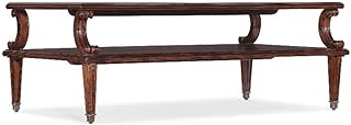Hooker Furniture Charleston Wood Rectangle Cocktail Table in Cherry Brown