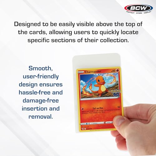Séparateurs de cartes BCW grands intercalaires plastique de rangement - 4