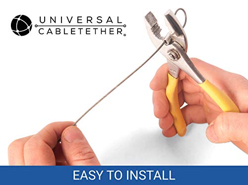 Universal CableTether - Heavy Duty Custom Length Cable Tethers (10 Pack) - Do-It-Yourself, Adjustable, Tamper-Resistant - Secure Conference Room Computer Display Adapters and Mac Adapters - Image 7