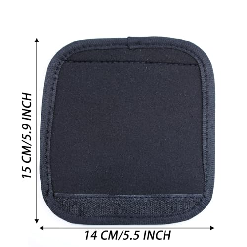 Luggage Handle Wraps, Soft Travel Bag Handle Cover, Padded Handle Grip, Suitcase Tags Identifiers for Travel Accessories, Black, 2Pcs2