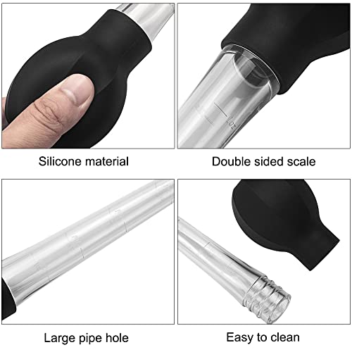 Large Turkey Baster with Cleaning Brush,Stainless Steel Baster Tool for Cooking Easy to Use and Clean,Heavy Duty Baster Tube Dishwasher Safe for BBQ Baking Kitchen Cooking  - Thumbnail 6