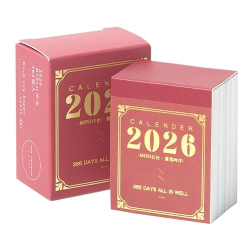2 Piezas Mini Calendario De Sobremesa 2026 - Agenda Portátil Con Páginas Diarias Desprendibles, Daily Planner 2026, Planificador 365 Días, Calendario Portátil, Para Planificar Horario Cita