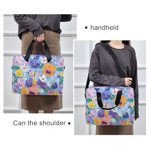 Bolso Maletín Portátil Viaje 15.6" Azul Flores miniatura 2