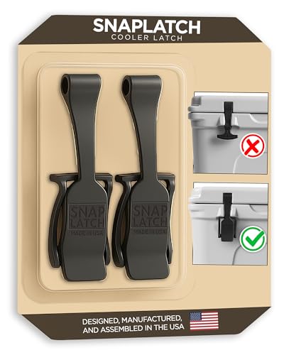 Snaplatch Cooler Latch Replacement - Durable Thermoplastic Latches Designed for Yeti RTIC & Similar Coolers - Easy Installation Secure Fit No More Rubber Latches - Made in the USA (2 PCS 2x5)