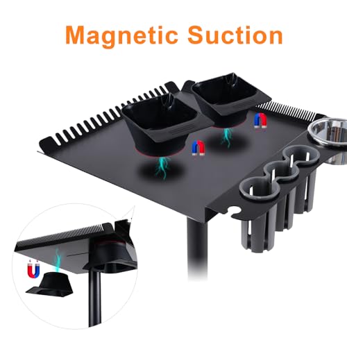 Bestauty Tigela de coloração de tintura de cabelo com sucção magnética para bandeja de salão de ferr