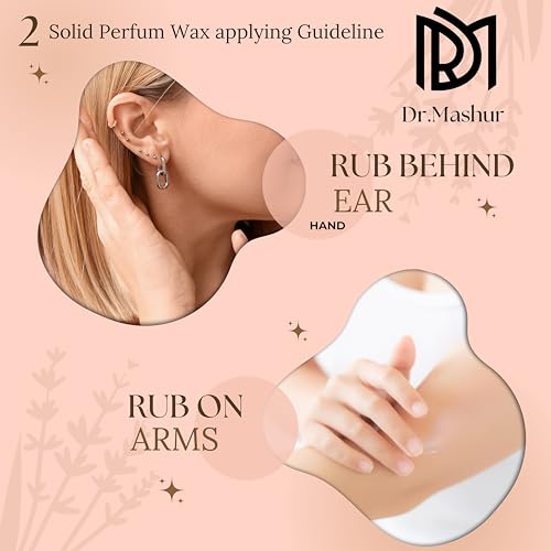 Image of Dr.Mashur Solid Perfume Swipe | Ponds | Alcohol Free Wax Perfume Balm, Long Lasting Pocket Fragrance Tin 12g, Non Greasy Smooth Glide, Travel Friendly Unisex | Men & Women | Travel Carry