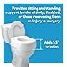 Carex Toilet Seat Riser, Adds 5 Inches of Height, Elevated and Raised Toilet Seat with 300 lbs Capacity, Standard Riser for Elderly and Handicap, Universal, Slip-Resistant, White