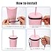 PEUTIER Water Bottle Handle Attachment for Stanley, Silicone Water Bottle Holder with Strap Portable Water Bottle Sling Carrier on Top, Lanyard Accessories for Most 8-40oz Cups (Black)