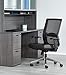 Space Seating 867A Series Adjustable Manager's Office Chair with Breathable Matrix Back and Padded Flip Arms, Antimicrobial Dillon Black Faux Leather