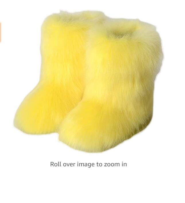 Amazon.com | LVCOMEFF Women Faux Fur Boot with Fur Lining Plus