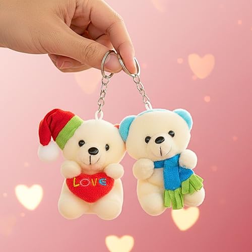 Image of Tickles Love Theme Charm Keychain For Girlfriend Boyfriend Valentine Day Gift
