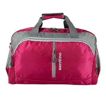 Sacola Bolsa de Viagem, Bolsa de passeio, Bolsa Academia Zimbros Poliéster Santino - SAS23U Cor: Rosa