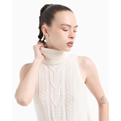 Image of Armani Exchange Women's Sleeveless Turtle-Neck Sweater