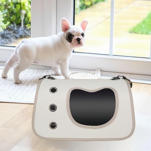 Transporte de mascotas de PVC transparente con correa de seguridad para perro pequeño 4