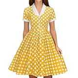 Reproduction rétro classique : Reproduction fidèle du style des années 50, col carré et manches bouffantes, pour une élégance rétro. Taille haute et jupe ample : incarnez facilement le tempérament des célébrités rétro lors de soirées, de bals et autres occasions, avec une atmosphère romantique digne d'une héroïne de cinéma.