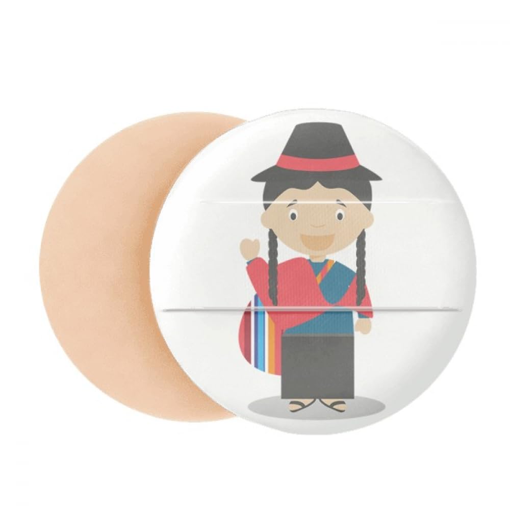 Red Blue Ecuador Cartoon Art Deco Fashion Air Cushion Makeup Foundation Sponge Powder Puff