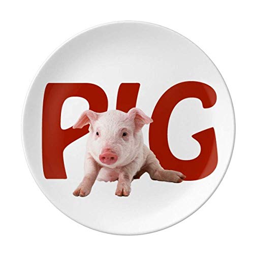 Assiette décorative en porcelaine Motif cochon