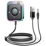 2026 JOYROOM Aux Auto, Ricevitore Bluetooth 5.4 per Chiamate in Vivavoce e Ascolto di Musica Durante la Guida, Bluetooth Aux con Jack da 3,5mm e Cavo Lungo