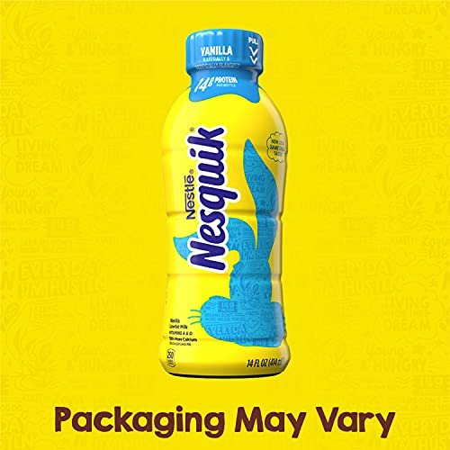 Milk & Co. Nestle Nesquick Flavored Lowfat Milk 14 Ounce Bottles 12 Pack (Vanilla)