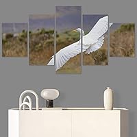 SIGNWIN 5 Panel Canvas Wall Art Birds Farmhouse/Country Group Group Multicolor Photography Realism Relax/Calm Warm for Home Decorations Ready to Hang - 60
