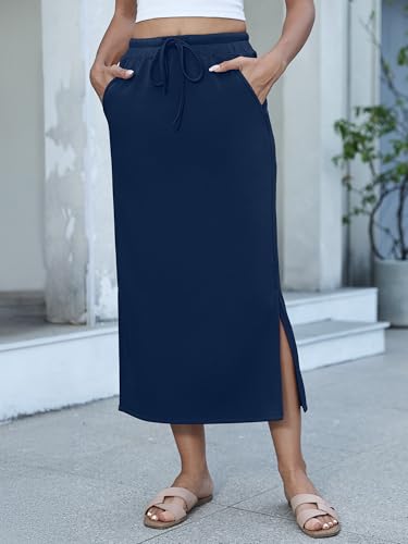 Image of ANRABESS Casual Maxi Skirts for Women, High Waist, Summer, Drawstring, Ideal for Daily Wear, Office & Weekend Outings 2026