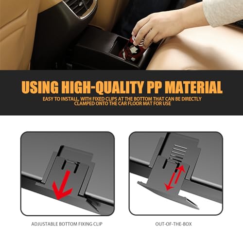 Image of Tesnaao Pack-1 Multifunctional Car Trash Can, 8.2 inch x 7.8 inch x 3.9 inch Waterproof Portable Plastic Vehicle Storage Accessories with Lid, Universal Automotive Trash Can for Office Home Truck SUV Car (Black)