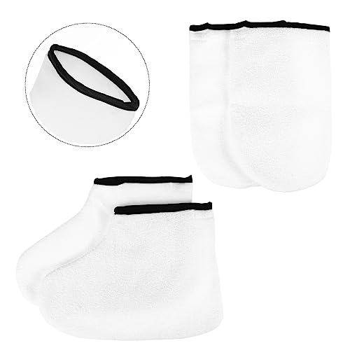 Beaupretty 2pares Mascarilla Exfoliante para Pies Guantes de Cera de Parafina para Manos y Pies Guantes Que Preservan el Calor Cuidado Piel - imagen 5