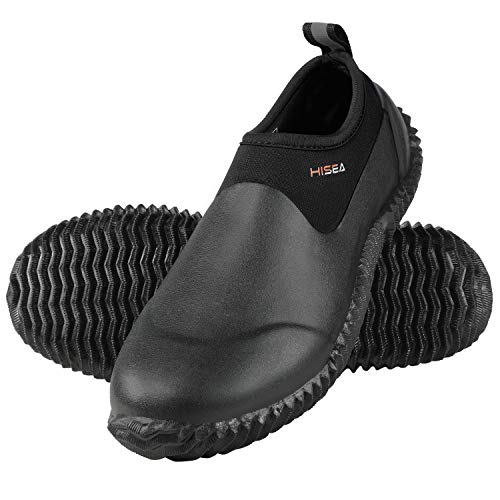 HISEA Unisex Garden Shoes, Waterproof Slip-On Rain Boots for Men and Women, Neoprene Rubber Rain...
