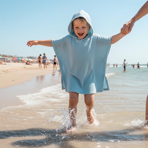 Image of Toddler Little Girl Swim Cover Up Beach Towel kids Bathing Suit Cover Ups Swimsuit Summer Baby Beach Essentials