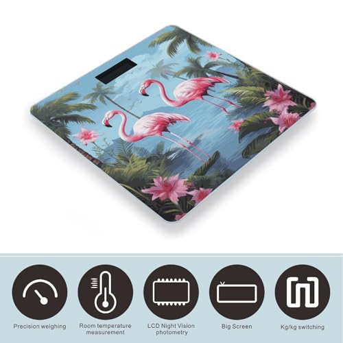 Báscula Digital de Baño con Pantalla LED y Plataforma de Vidrio Templado miniatura 3