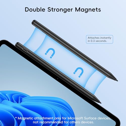 Stylo pour Surface magnétique compatible Surface Pro 9 8 X et Surface Laptop Book - 5