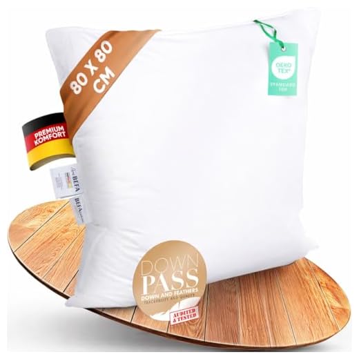 BEFA NATUR Made in Germany 3-Kammer Kopfkissen 80x80 cm, weiß, Allergiker geeignet (nomite), Öko-Tex 100 Klasse 1 Zertifiziert, Downpass