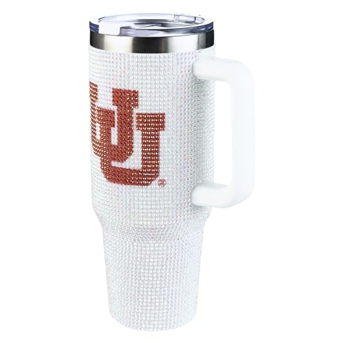 Image of The Memory Company Officially Licensed 40oz White Bling Game Day Tumbler, University of Utah
