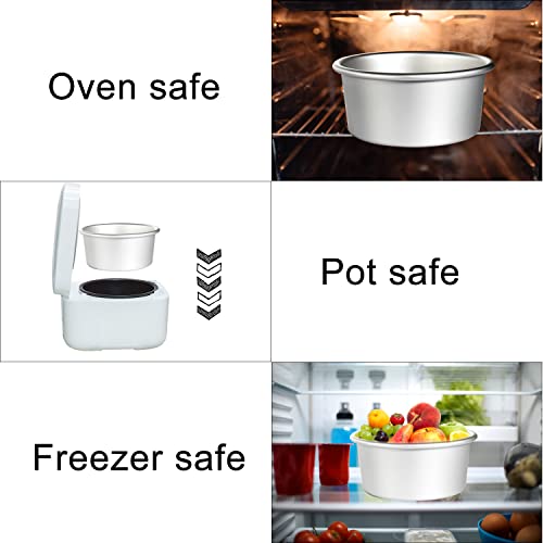 Wertioo Round Cake Pan 6 Inch 4 Pack, Aluminum Non-Stick Small Round Cake Pans With 50Pcs Parchment Paper For Baking Cake Pizza Quiche #TOP4