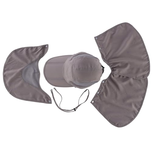 Image of Connectyle Men's Foldable Baseball Sun Cap with Removable Face Mask Neck Flap Cover UPF 50+ Sun Protection Fishing Hiking Hat