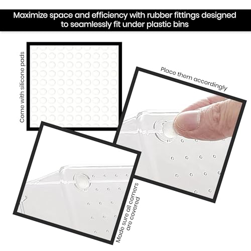 KICHLY 25 Pack Clear Plastic Desk Supplies Organizer, 4 Sizes Desk Drawer Organizer for Office Supplies, Vanity Organizers, Makeup, Gadgets, & Jewelry Storage Bins image 2