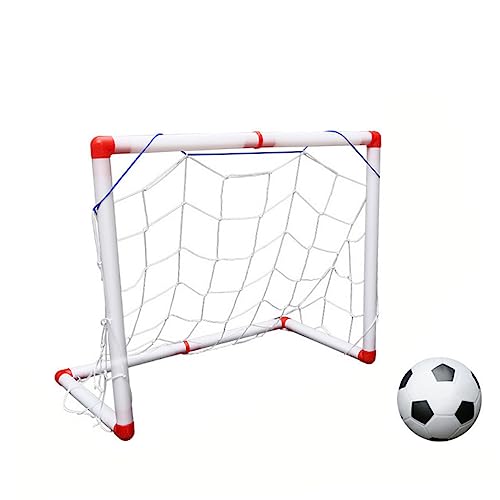KOMBIUDA Portería De Fútbol Pequeña para De 56CM con Pelota y De Aire Juguete Deportivo Ideal para Uso Interior y Exterior