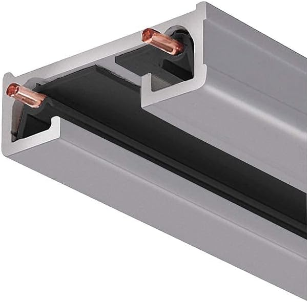 Juno Lighting R 8FT SL Series Trac-Lite Track Section, 8 Feet, Silver
