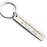 Jude Jewelers Stainless Steel Inpirational Mantra Lovers Couple Husband Wife Birthday Keychain Pendant Gift (I Love You More Than the Miles Between us)