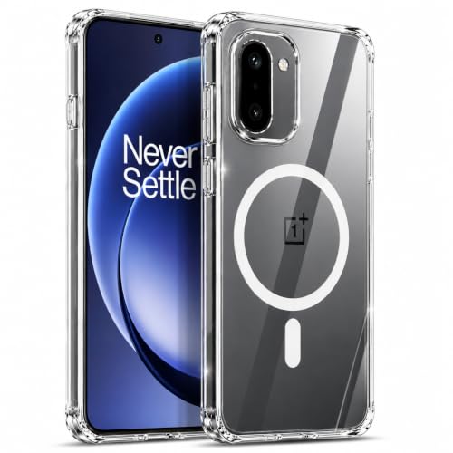 Image of Transparent Back Cover for OnePlus 15R 5G Shockproof Side TPU Bumper & Back Pc Protective Magnetic Support Clear Back Cover Case (OnePlus 15R 5G)